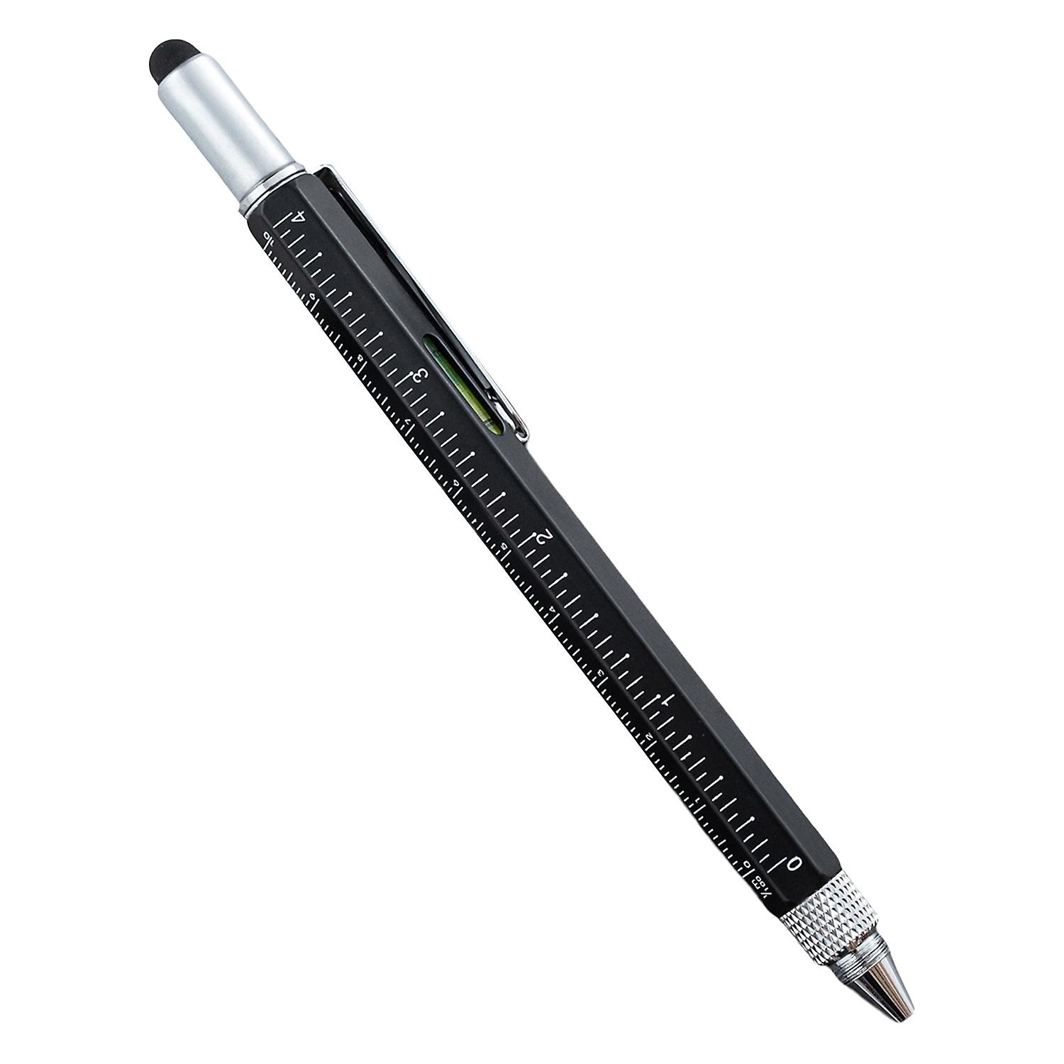 Capacitive Tool Pen 6 in 1 Sturdy Constant Ink Scale Design Stationery Wear Resistant Tech Tool Pen 