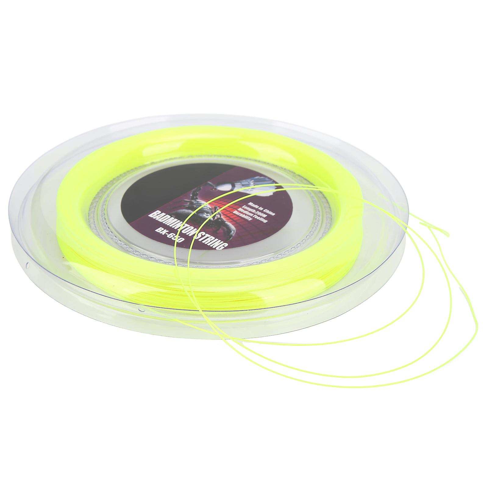Badminton Badminton String Reel 0.72mm 200m Racquet Wire Reel for Amateur Daily Training Fluorescent Yellow