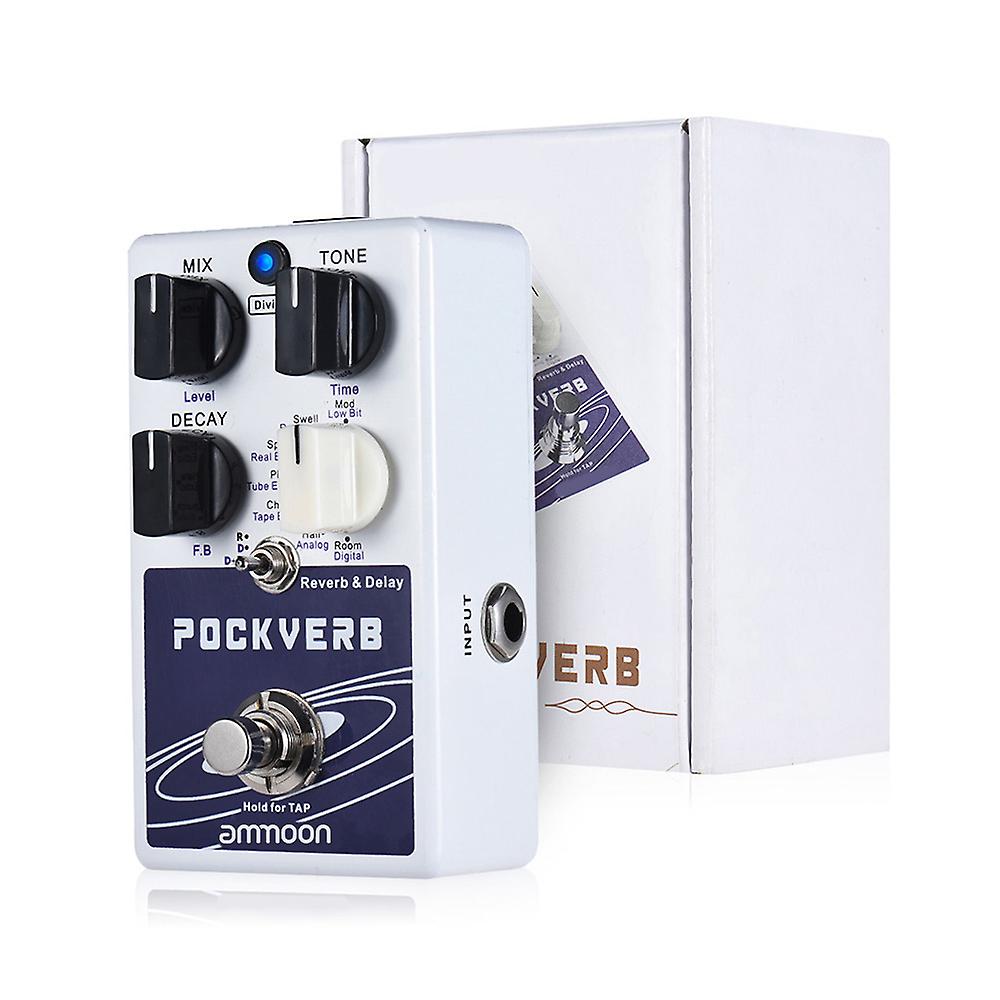 Pédale d’effet guitare Reverb & Delay 7 effets de réverbération + 7 effets de delay