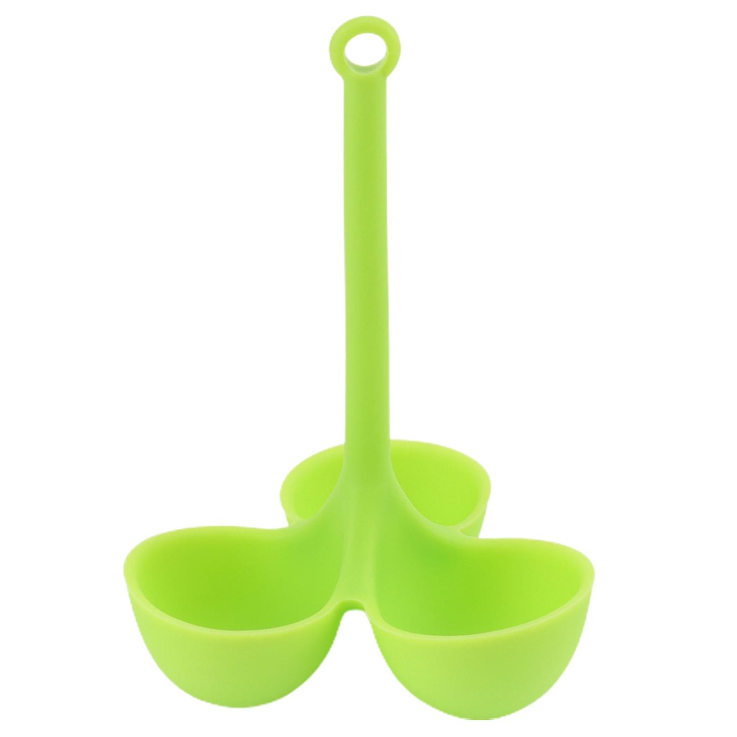 Egg Poacher Food-Grade 3 Holes Temperature Resistance Egg Cooker Egg Holder Cup Cooking Accessories