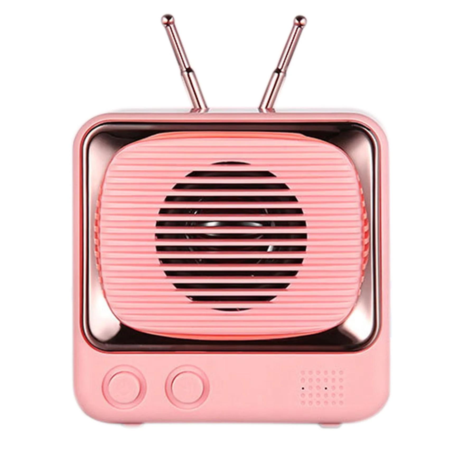 Pink Retro Portable Wireless Bluetooth Speaker Creative Gift Cute Tv Mini Bluetooth Speaker