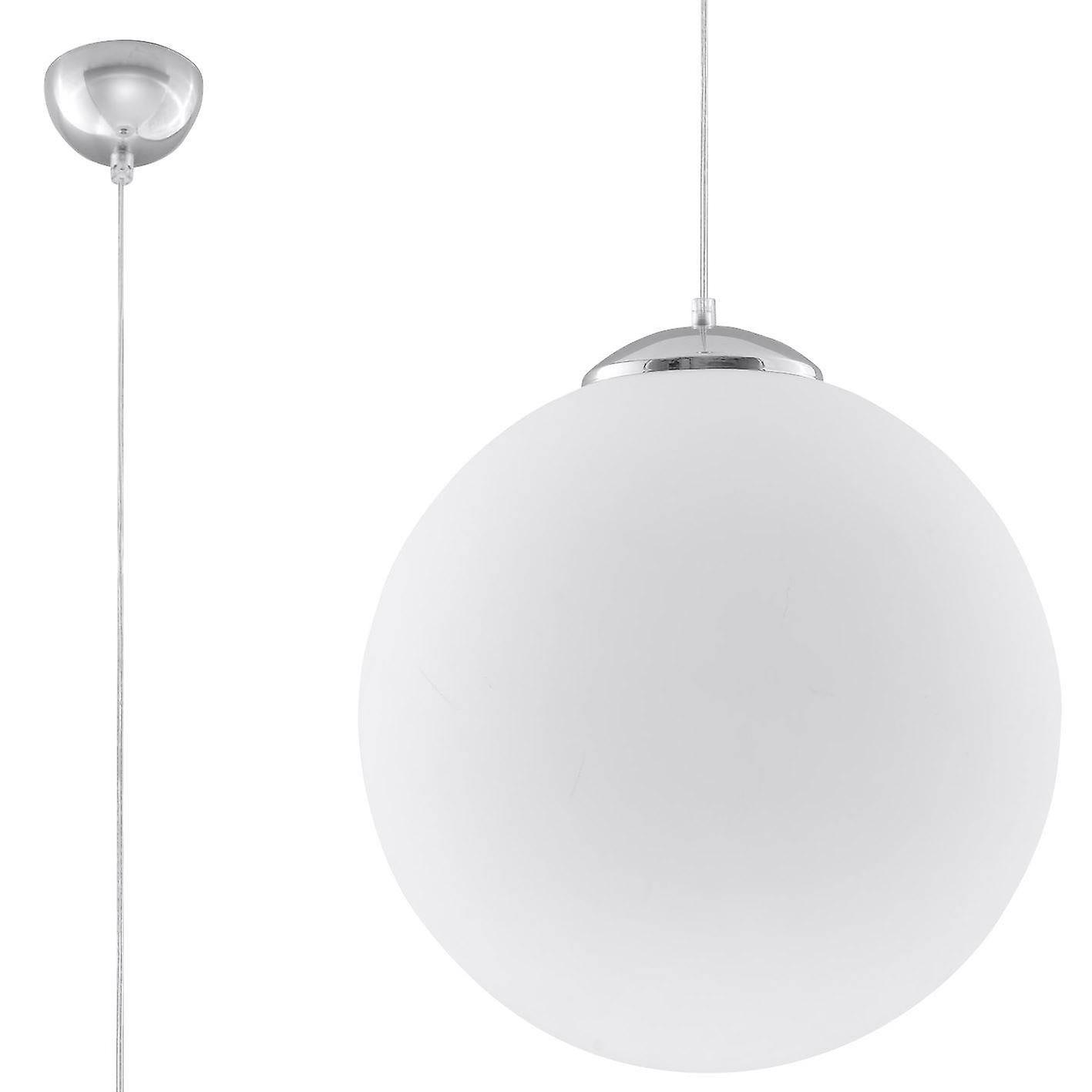 Sollux UGO - 1 Light Globe Pendant White, Chrome, E27