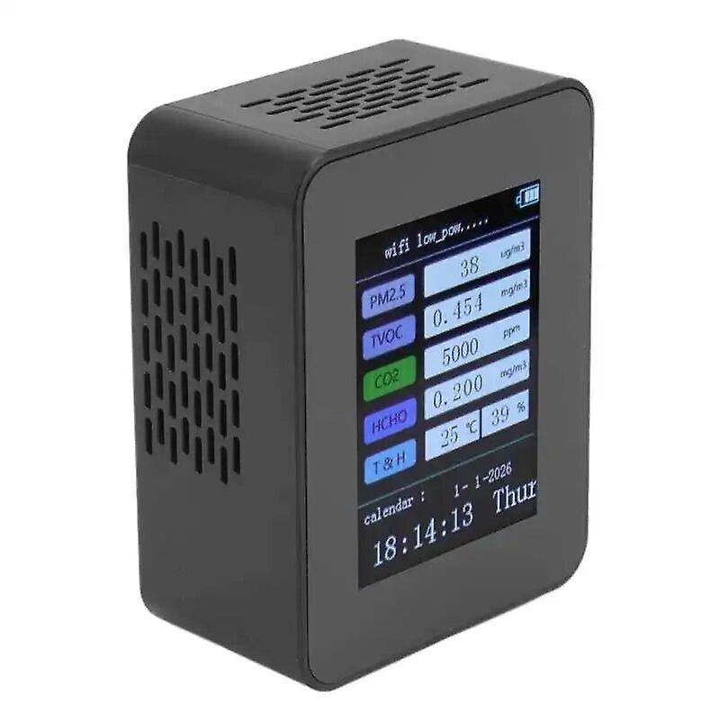 7'si 1 Arada Takvim Zaman Fonksiyonu Hava Kalitesi Dedektörü TUYA WiFi Smart PM2.5 Formaldehit Testi için İç Mekan Hava Kalitesi Monitörü ~ 6821