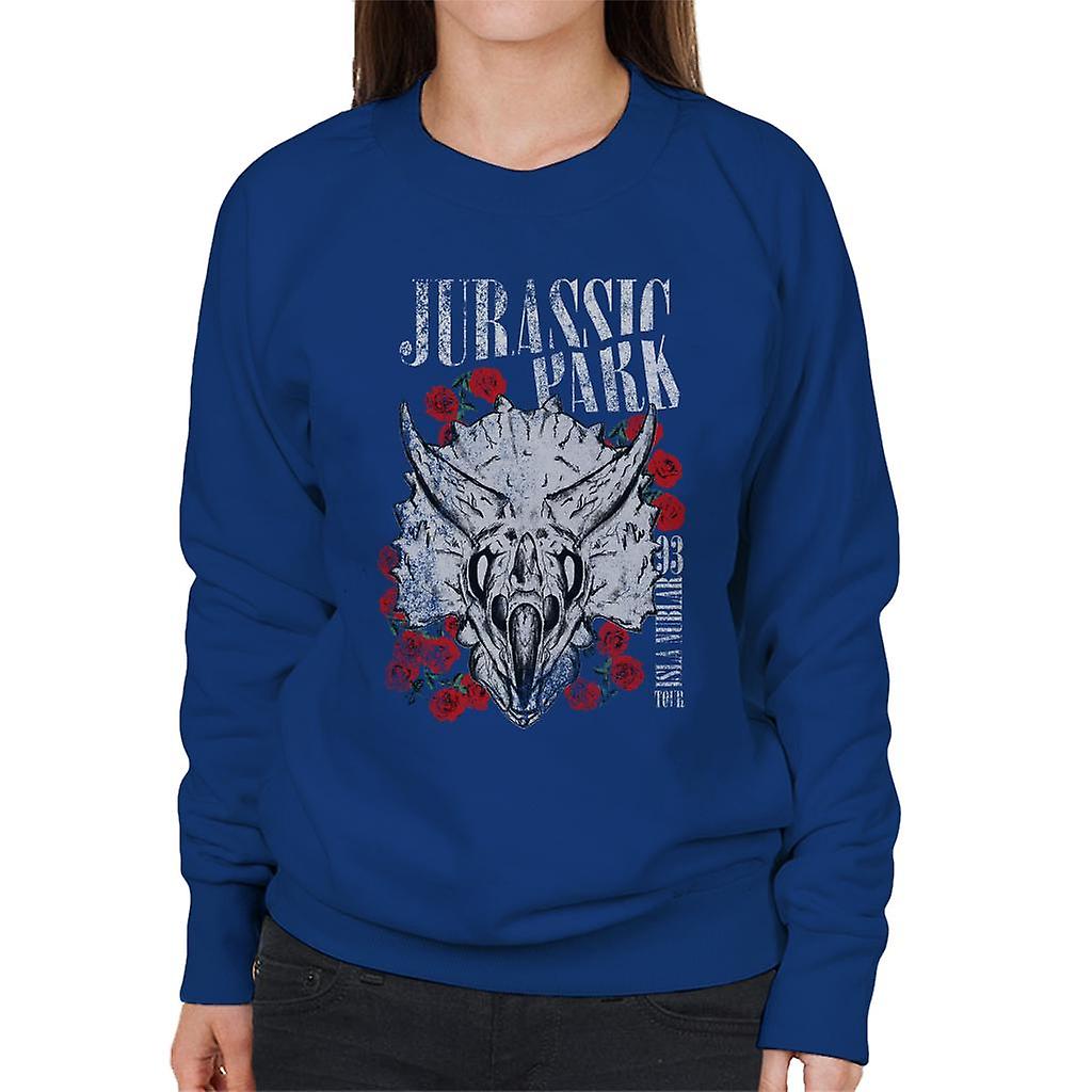 Jurassic Park Triceratops Roses Women's Sweatshirt