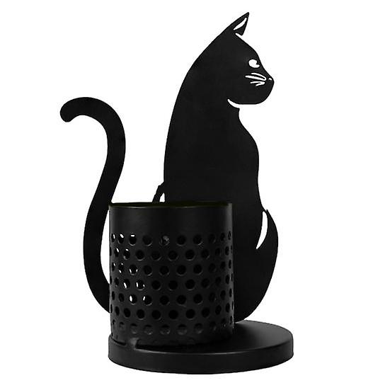 Desktop Pen Holder Makeup Brush Container Creative Shape Rustproof Corrosion Resistant Cat-Shaped Multi-functional Pen Storage Organizer