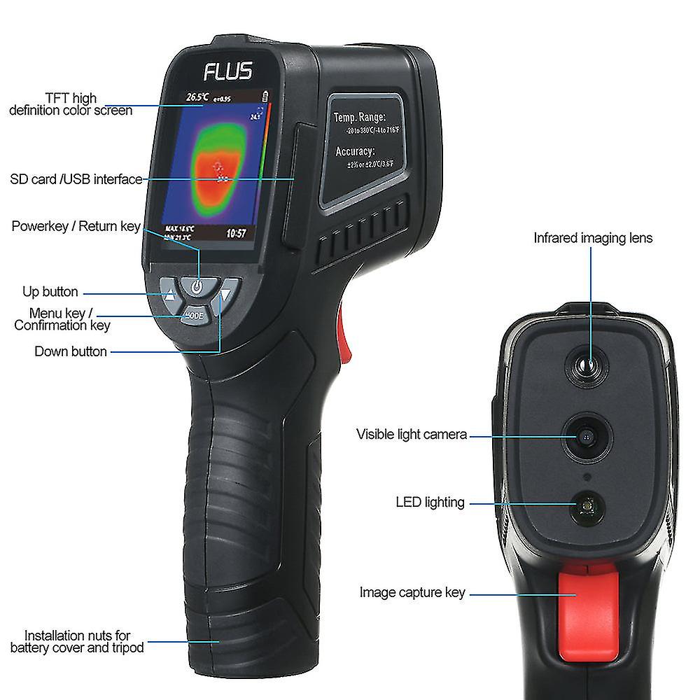 Thermal Imaging Camera Infrared Thermal Imager Humidity Measurement 240x320 Screenresolution 1089p Visual Resolution 300000p