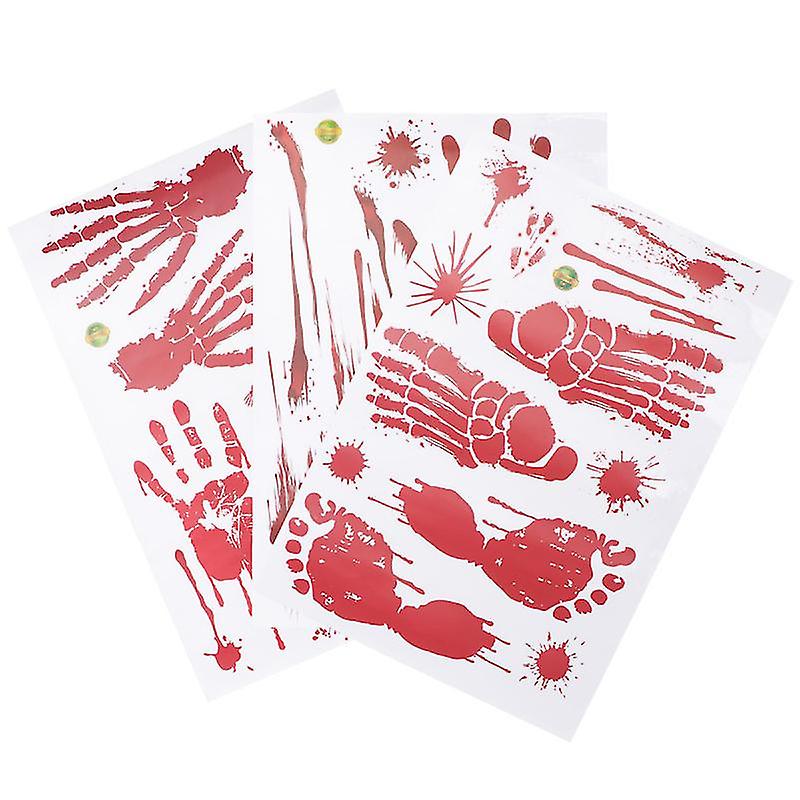 3pcs Footprint Sticker For Halloween Decorations
