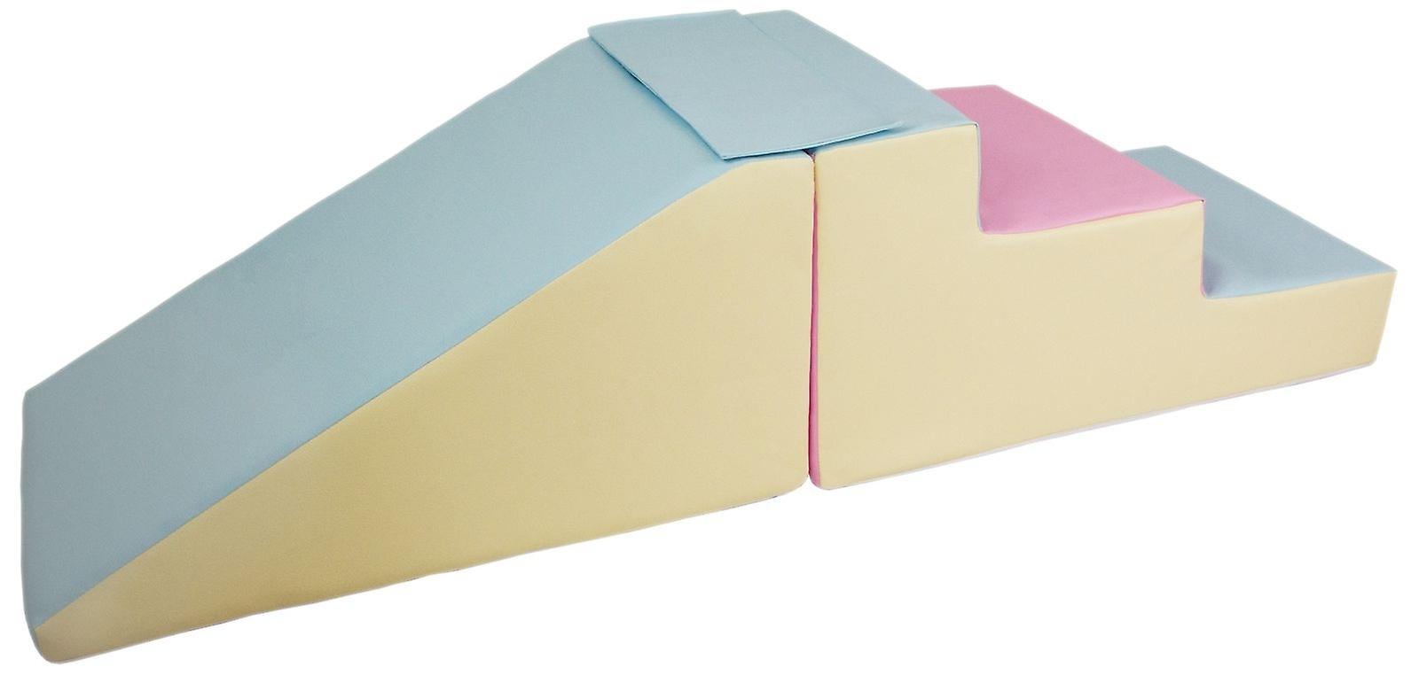 Foam blocks with slide - 3-piece - pastel colors - indoor/outdoor use