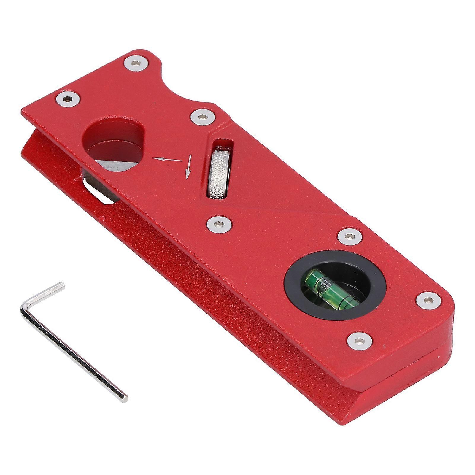 Chamfer Jointer Jointing Plane 15.5x2.5x5.4cm Carbon Steel Blade Red with Wrench Adjustable Knob