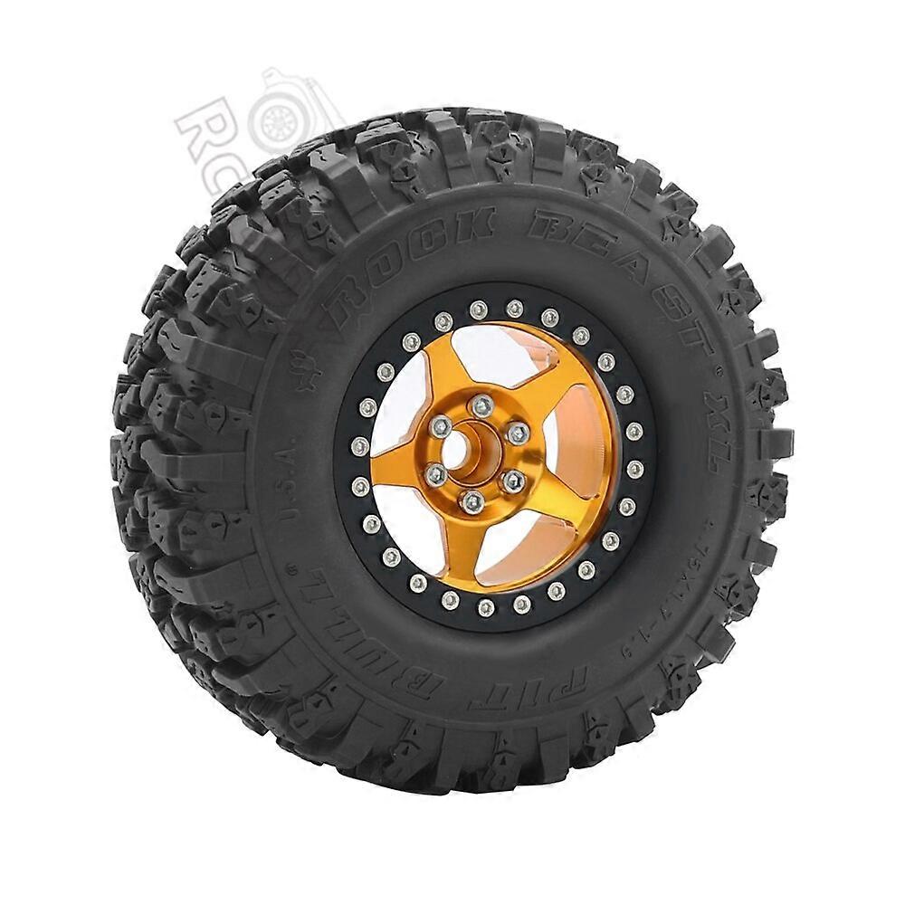 Metal 2.2 Inch Beadlock Wheels Rim Rubber Tyres for 1/10 1/8 RC Crawler Axial SCX10 Capra 1.9 UTB RBX10 YK4082 TRX-4