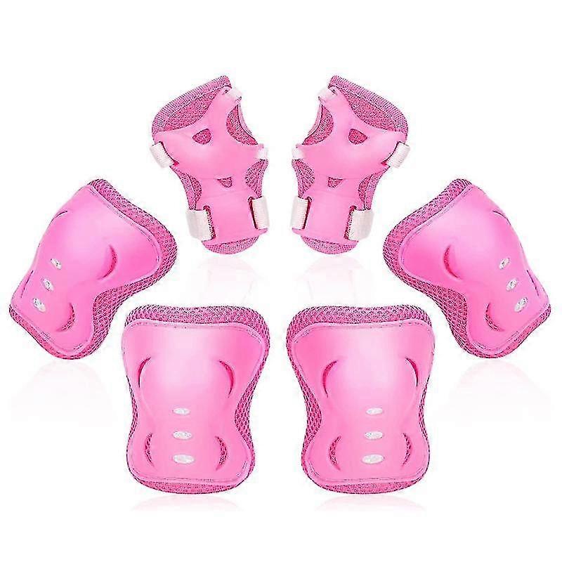 Jianghuo ילדים / נוער כרית ברך מרפק רפידות פרק כף היד מגינים סט ציוד מגן עבור גלגיליות גלגיליות רכיבה על אופניים סקייטבורד רכיבה על קטנוע מוטבע ספורט, ורוד