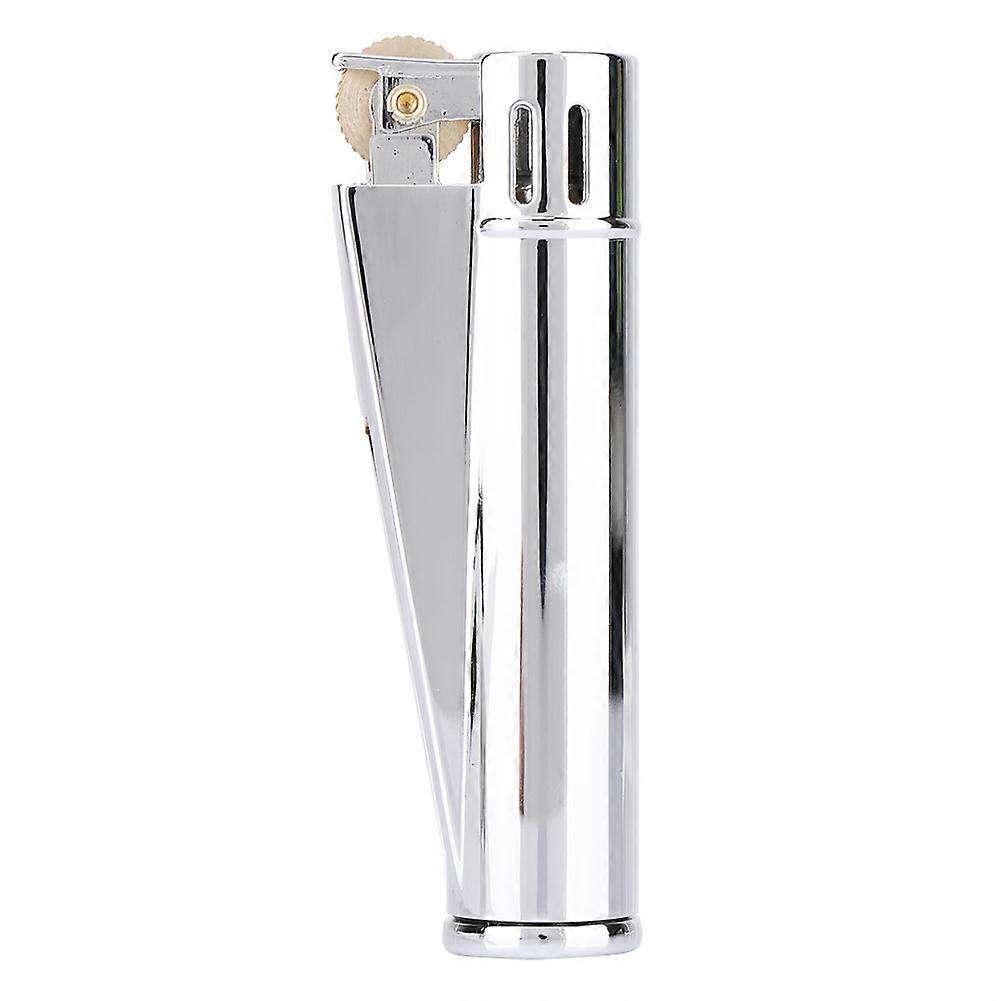 Portable Windproof Slim Refillable Cigarette Lighter Wheel Flint Lighter (Sliver)