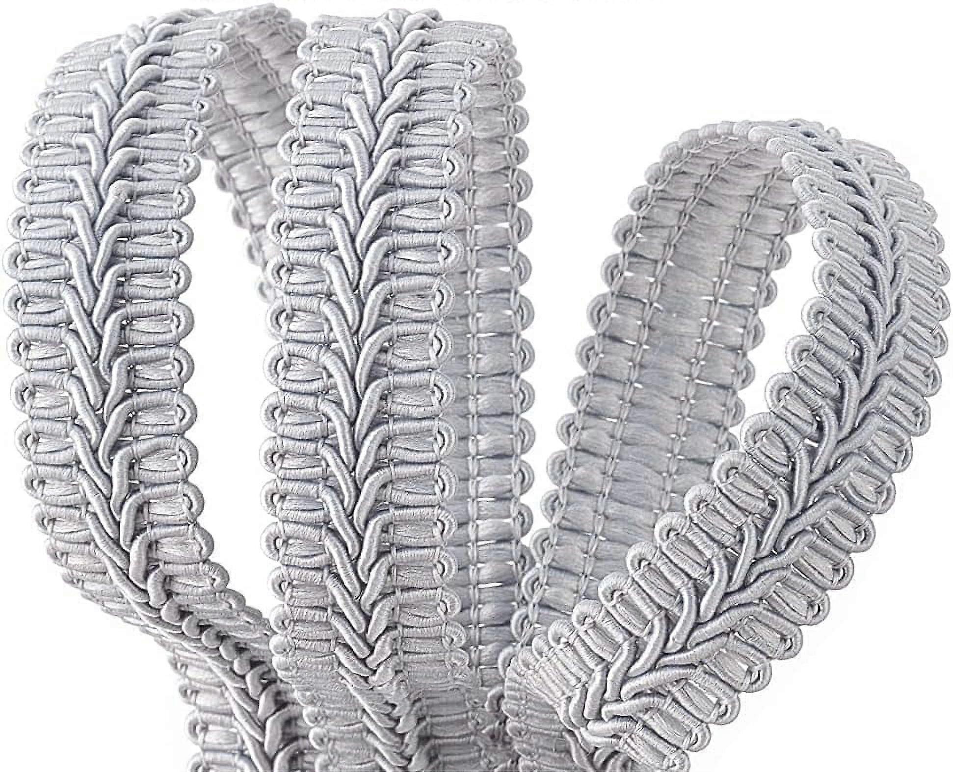 11 Yards 5 8 Gray Braid Trim Polyester Woven Braid Trim Centipede Decorative Gimp Trim Basic Trim