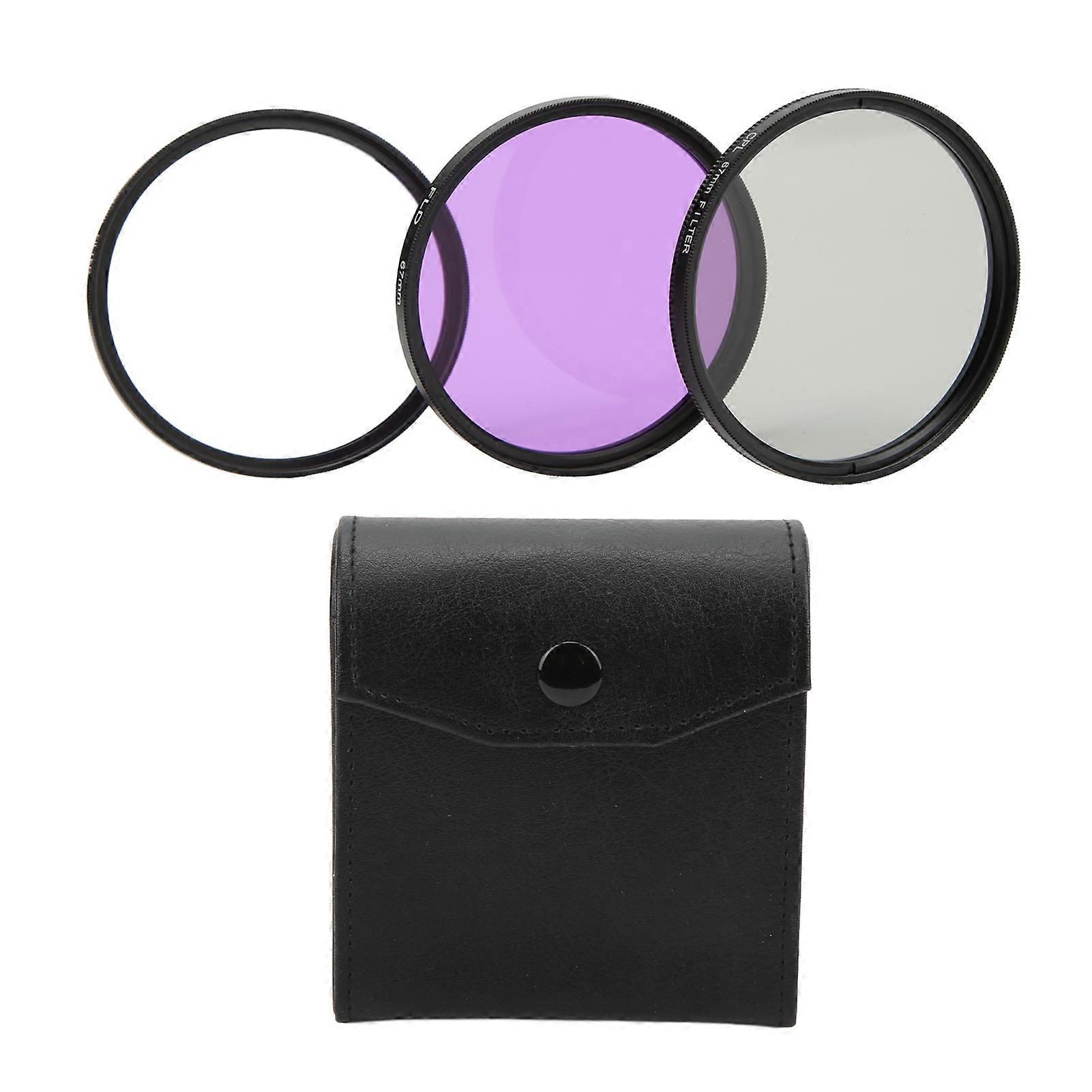Lens Filter Kit Uv Protector Fld Purple Filter Cpl Polarizer Set For For Slr Digital Camerafor 67mm(1488)