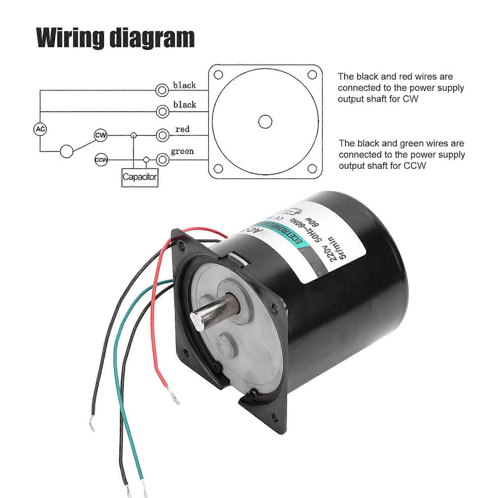 Powerful 60W AC Synchronous Motor for CNC Machine Tool - CW/CCW ...