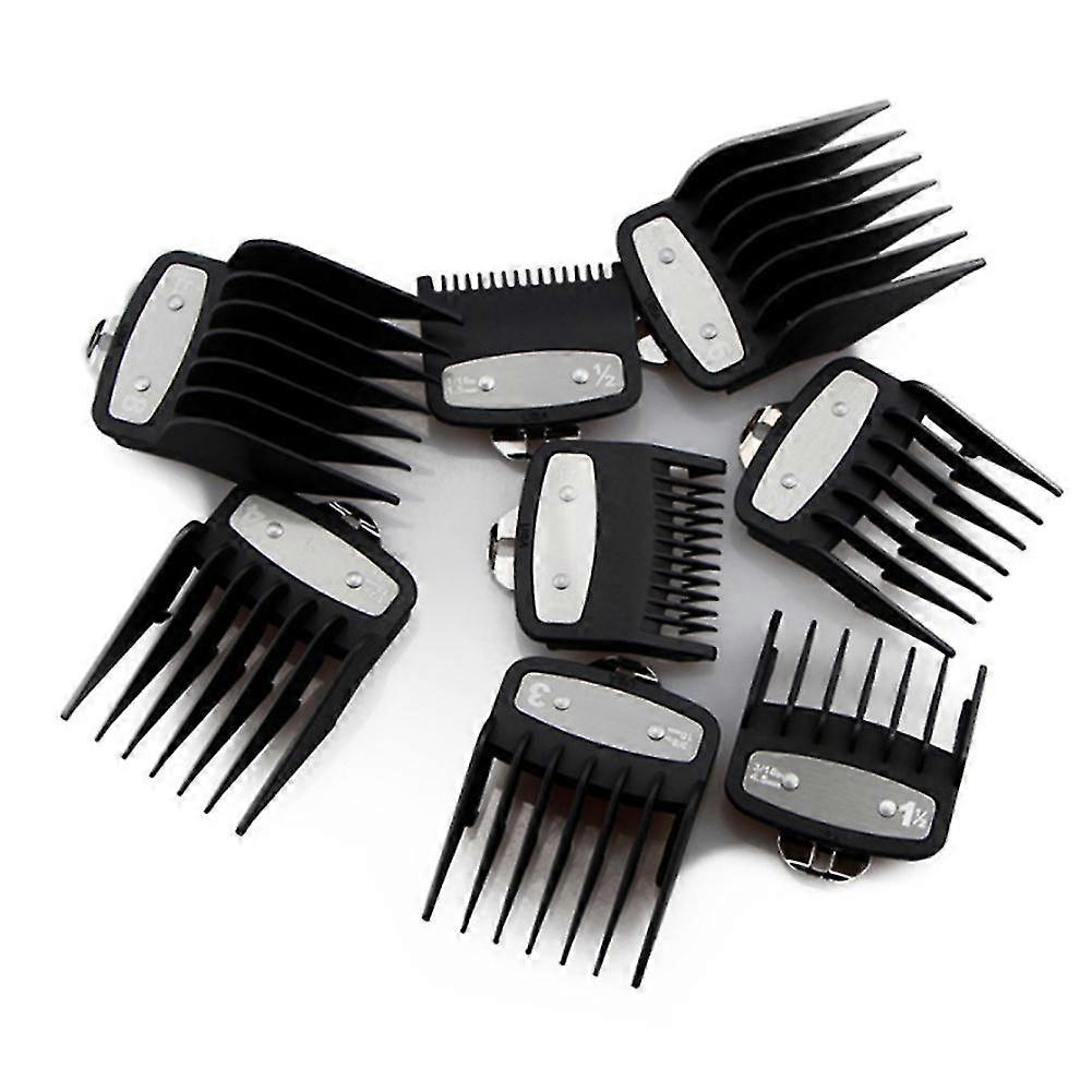 8pcs Cutting Guide Comb For With Metal Clip 3171-500,fits For Multiple Size Clippers Black