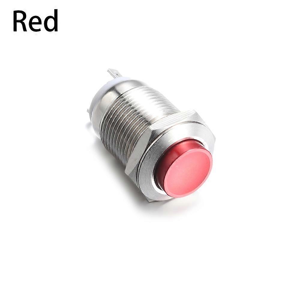High Round Waterproof 250V car switch12mm Metal Momentary Push Button