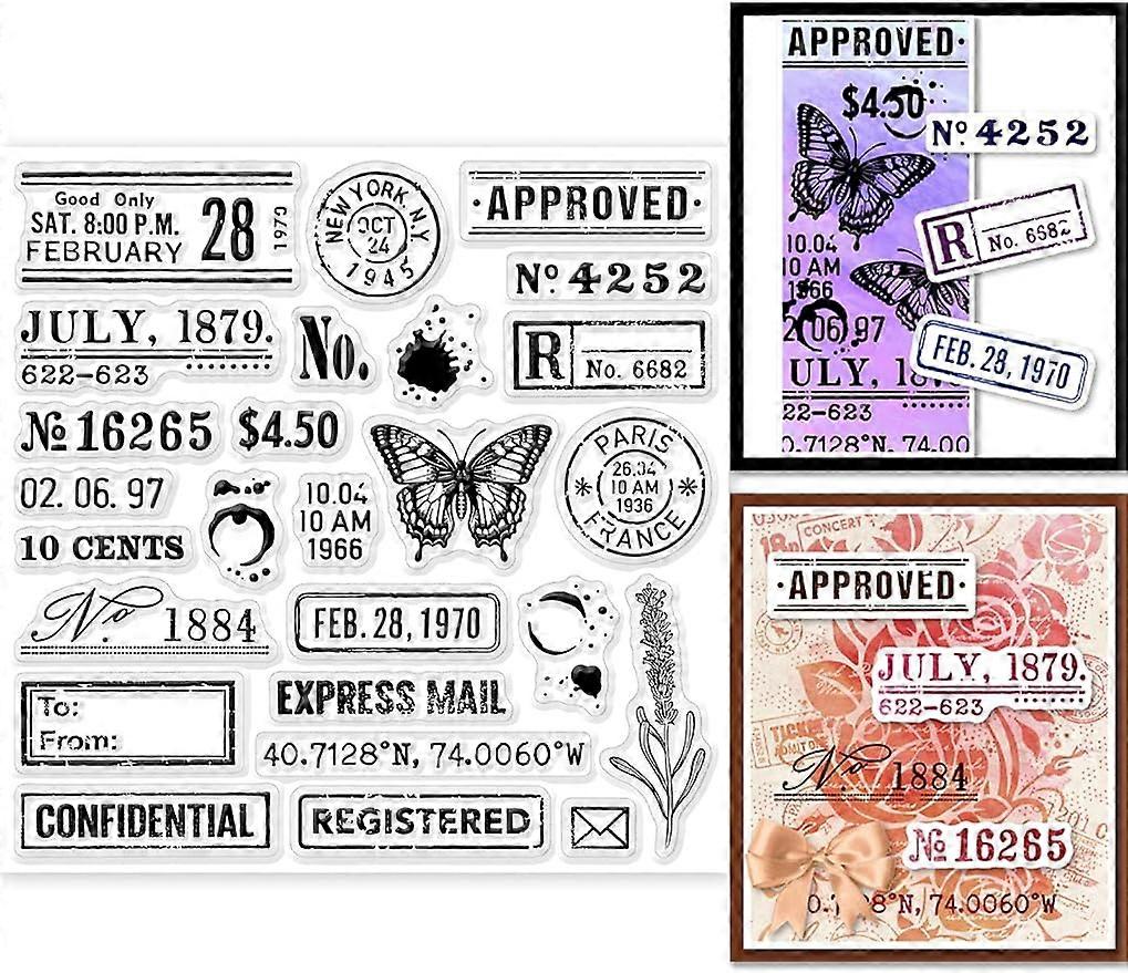Retro Postmark Clear Stamps