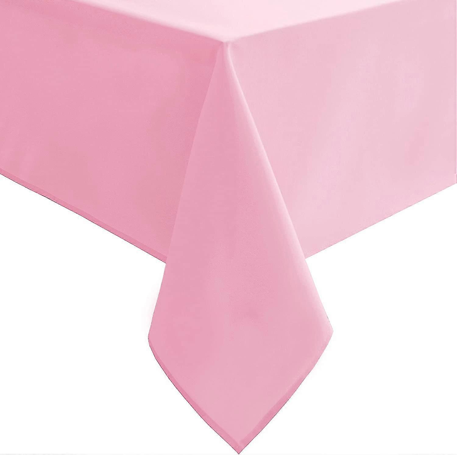 Pink Tablecloth Square - Washable Waterproof Fabric Table Cloth For Card Tables, Party And Dining