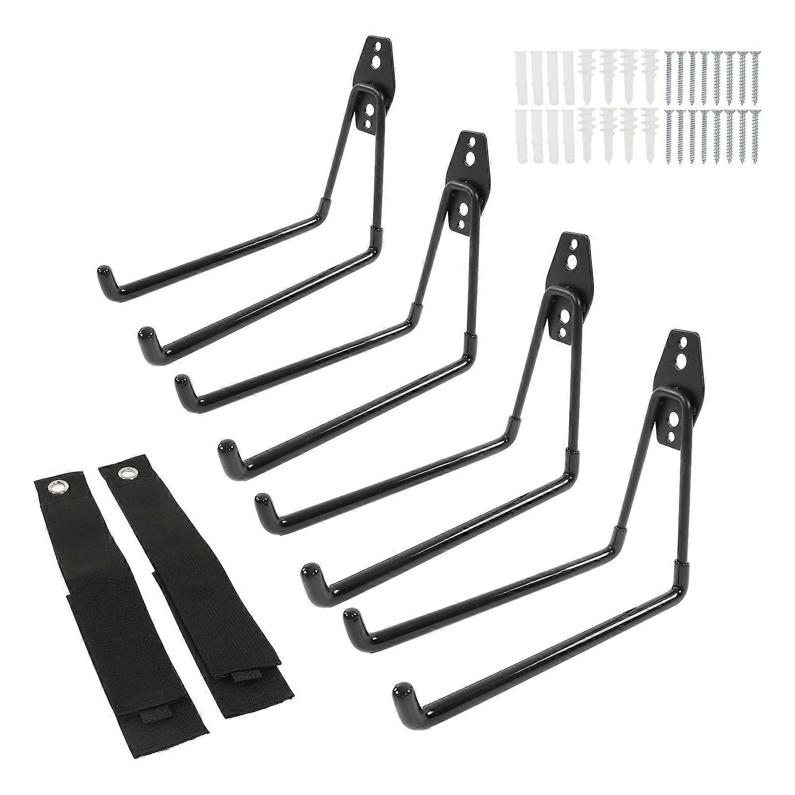 4Pcs Garage Hooks for Hanging Wall Mount Storage Hanger Holder Organizer with 2 Extension Cord