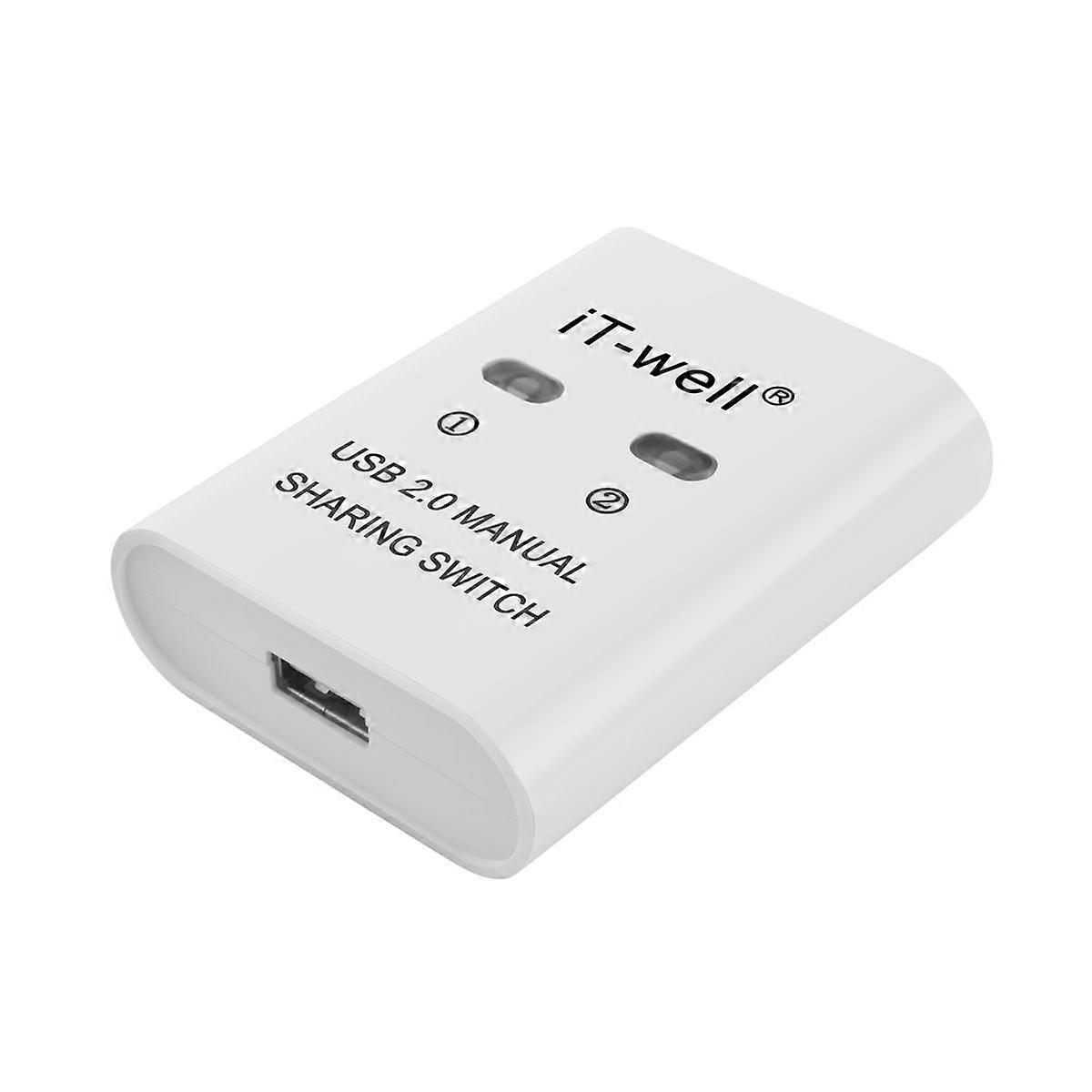 USB Printer Sharing Device, 2 in 1 Out Printer Sharing Device, 2-Port Manual Kvm Switching Splitte