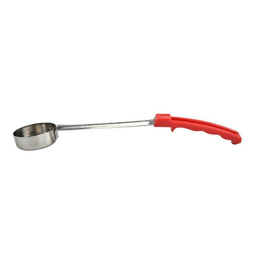 Pizza Spread Sauce Ladle Rubber Handle Flat Bottom Kitchen Cooking Spoon Stainless Steel Measuring