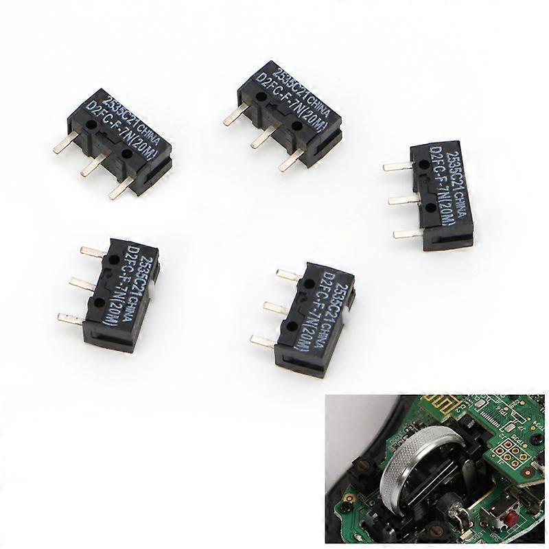 5Pcs 20M Micro Switch D2FC-F-7N For Mouse Replacement Substitute Tested
