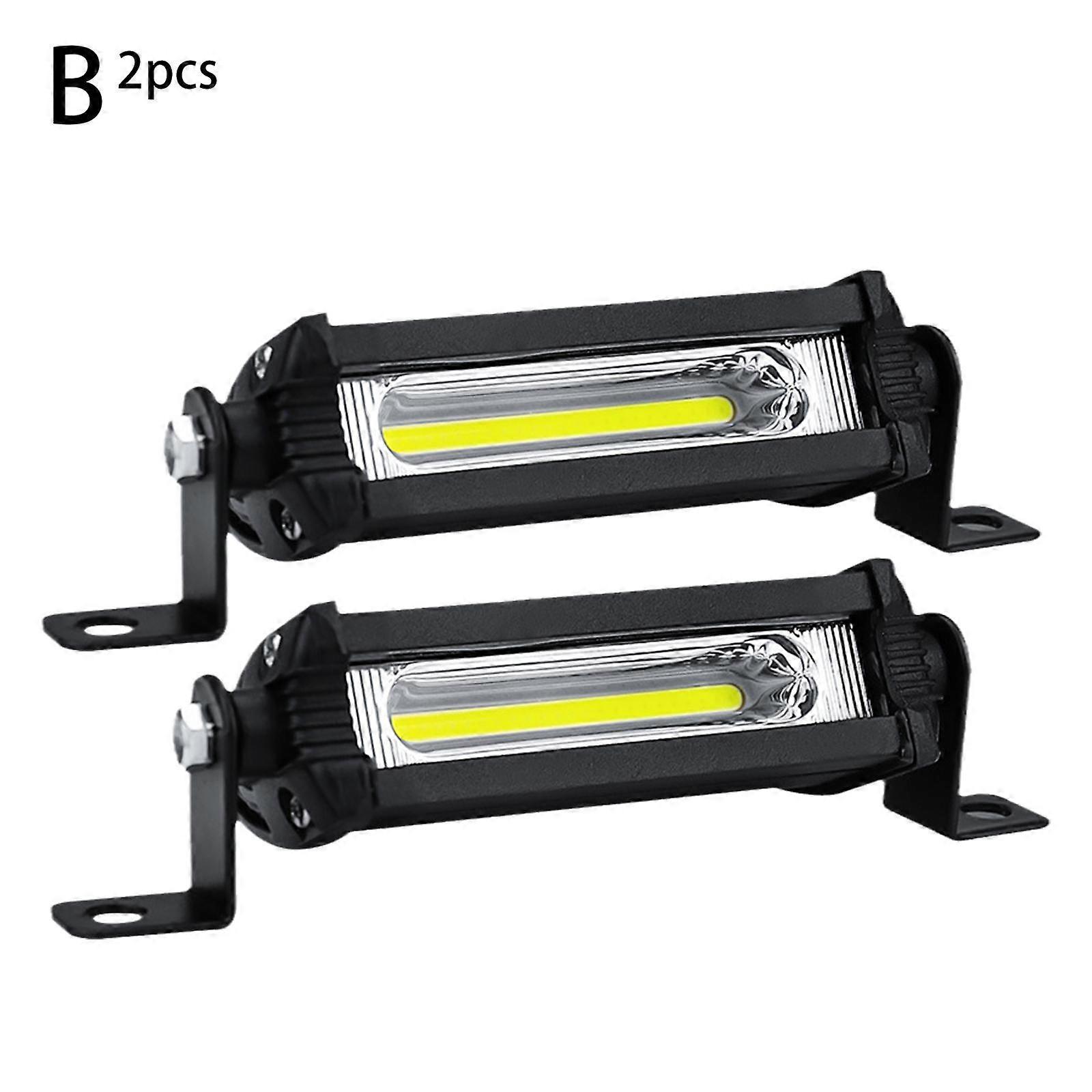 Car LED Strip Light Mini Small Single Row COB 9W Work Auxiliary Running Daytime Light Modified Motorcycle Light Lights S7W1