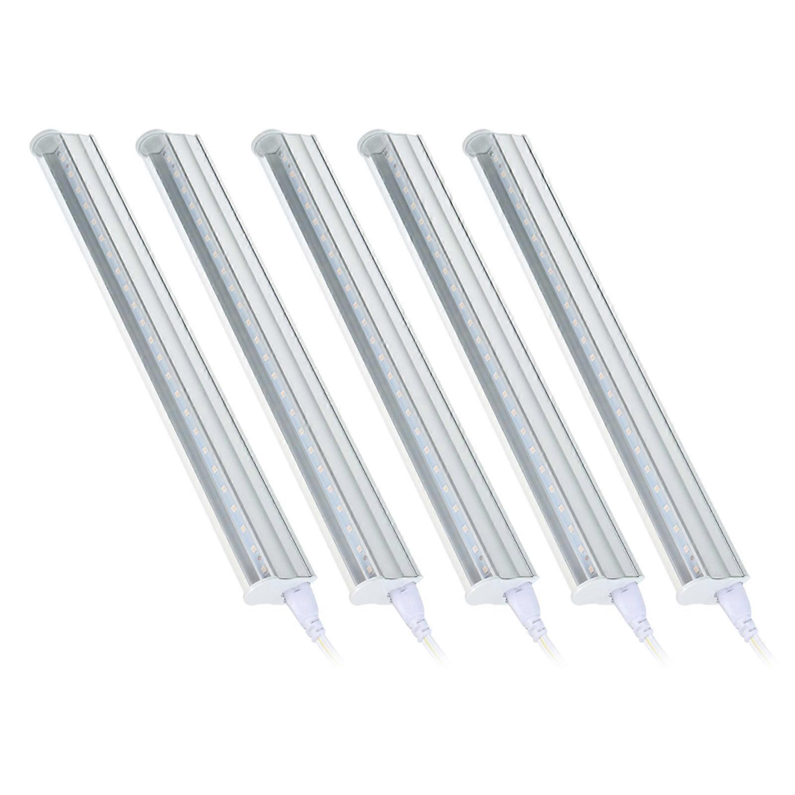 5-Pack LED Grow Light Strips 5W T5 Tube LED for Plants High Output Integrated Fixture Extendable 24 Inches Grow Lights for Greenhouse Plant Grow Shelf