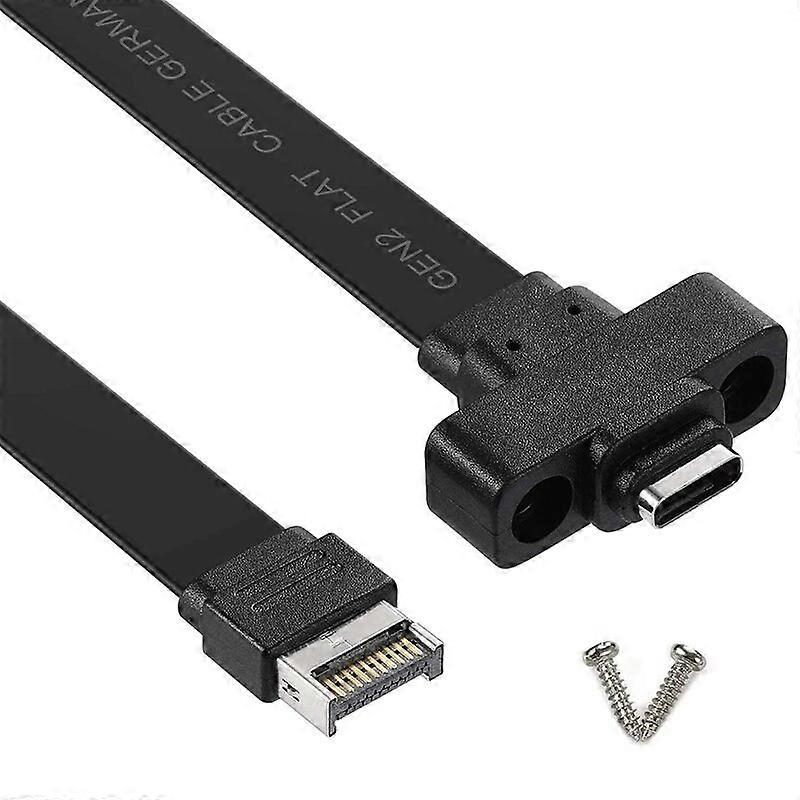 USB 31 Front Panel Type E to Type C Extension Cable  Gen 2 (10 Gbit/S) Internal Adapter Cable with 2 Screws (50cm)