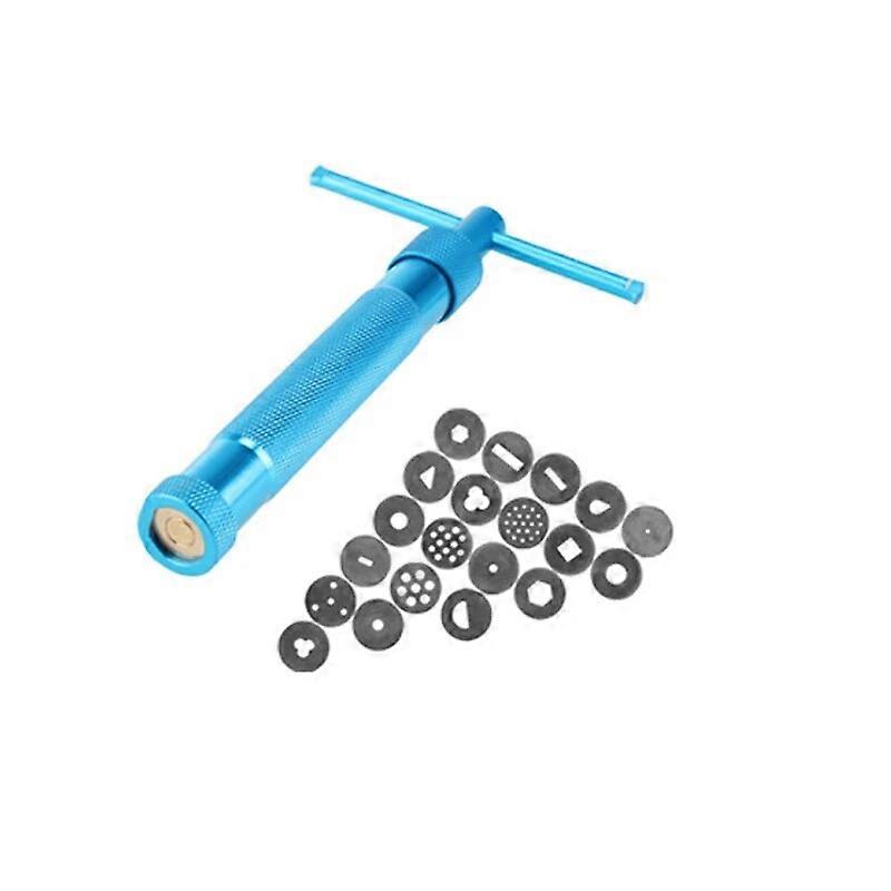 new 20 plates clay extruder cake sculpture process sugar paste extruder fondant process sculpture modeling tools