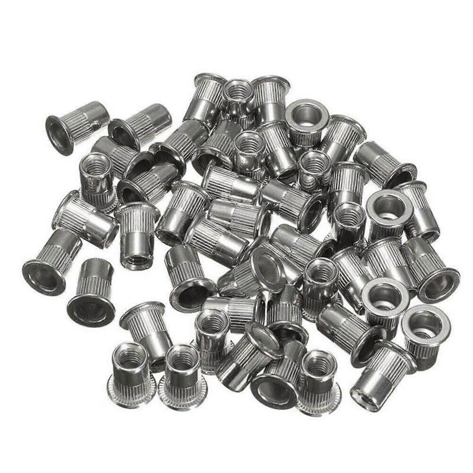 304 Stainless Steel Rivets Nut Vertical Stripe Threaded Insert Nutserts for Car