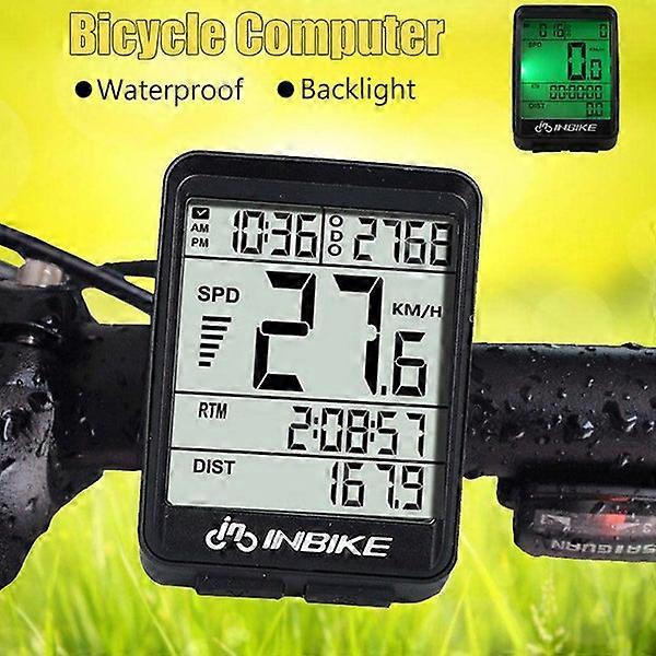 Bicycle LCD Computer Wireless Speed Measurement Bike Speedometer Odomet