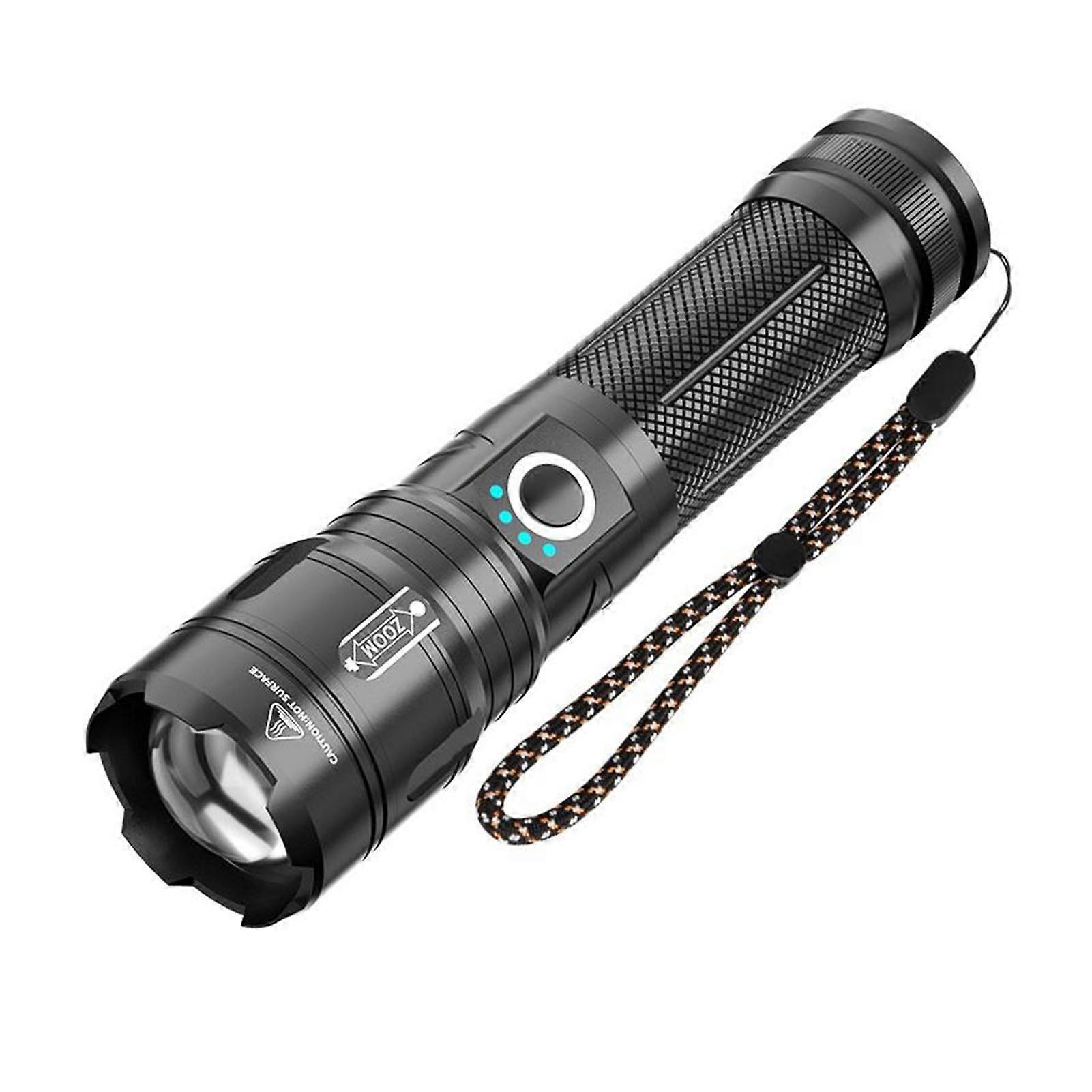 Type-c Charging Portable Flashlight 5 Gears Adjustable Flashlight for Ensuring Travel Safety at Night