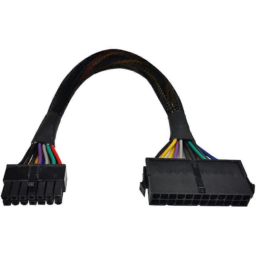 24 Pin to 14 Pin ATX PSU Main Power Adapter Braided Sleeved Cable for for PC and Servers 12-Inch(30