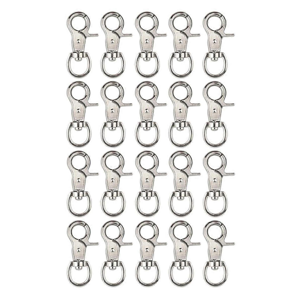 20PCS Trigger Snap Hooks Heavy Duty Swivel Snap Hooks Metal Clasps Lanyard Clips Trigger Snaps for