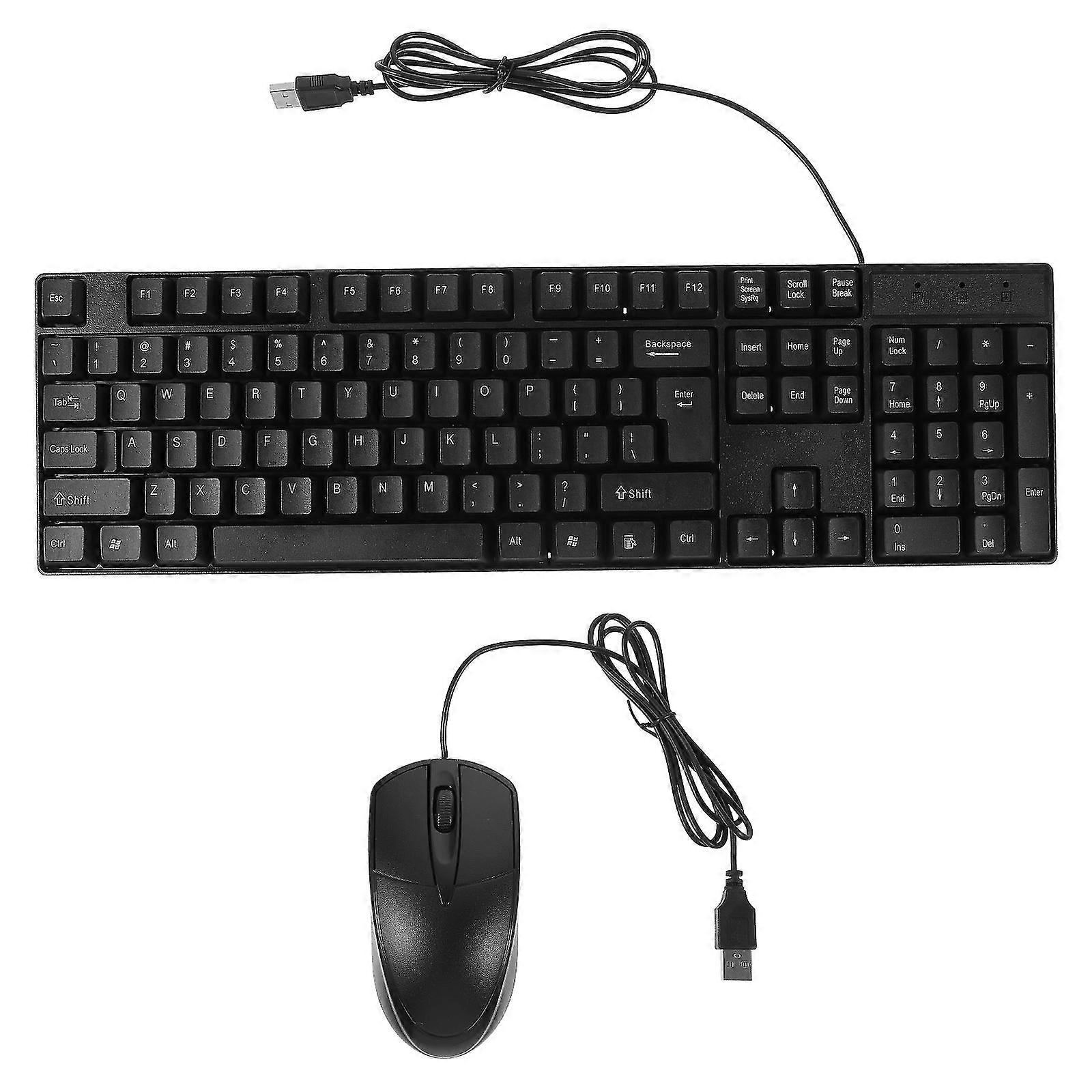 1 Set Tastatură Mouse Combo Tastatură Full Size Engleză Wired Keyboard Supply Z