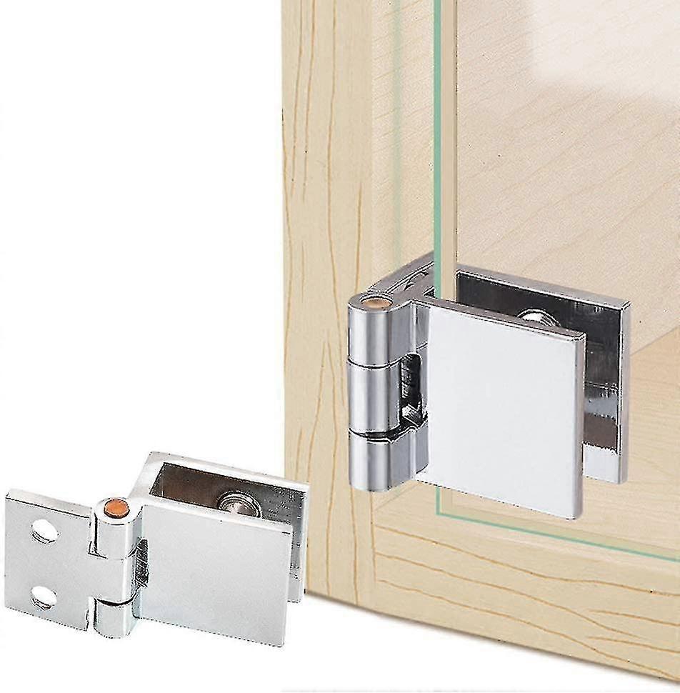 Starlight-2 Pieces Glass Door Hinge Clip, Hinge For Kitchen Cabinet Glass Door, Showcase