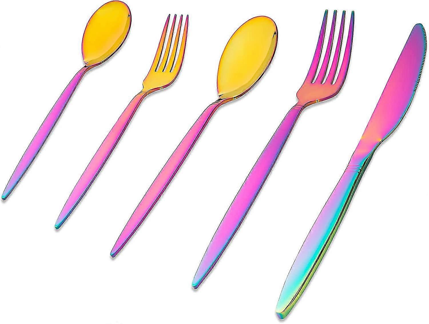 30 Piece Silverware Set For 6, Dinning Stainless Steel Flatware Set, 30pcs Lunch Tableware Cutlery Set, Dinner Mirror Polished Utensils, Include Knife