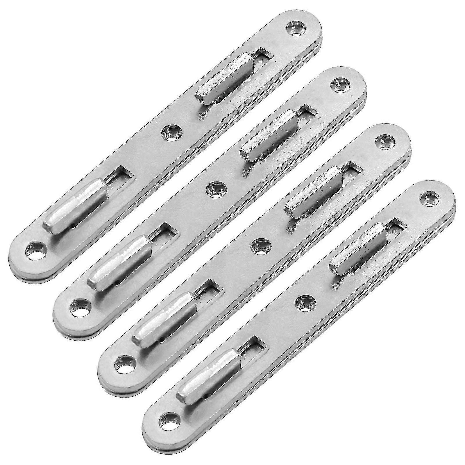 木製ベッドレール接続継手、5インチ亜鉛丸型ベッドフック、4つの接続継手のセットは家具ベッドハードウェアを厚くします