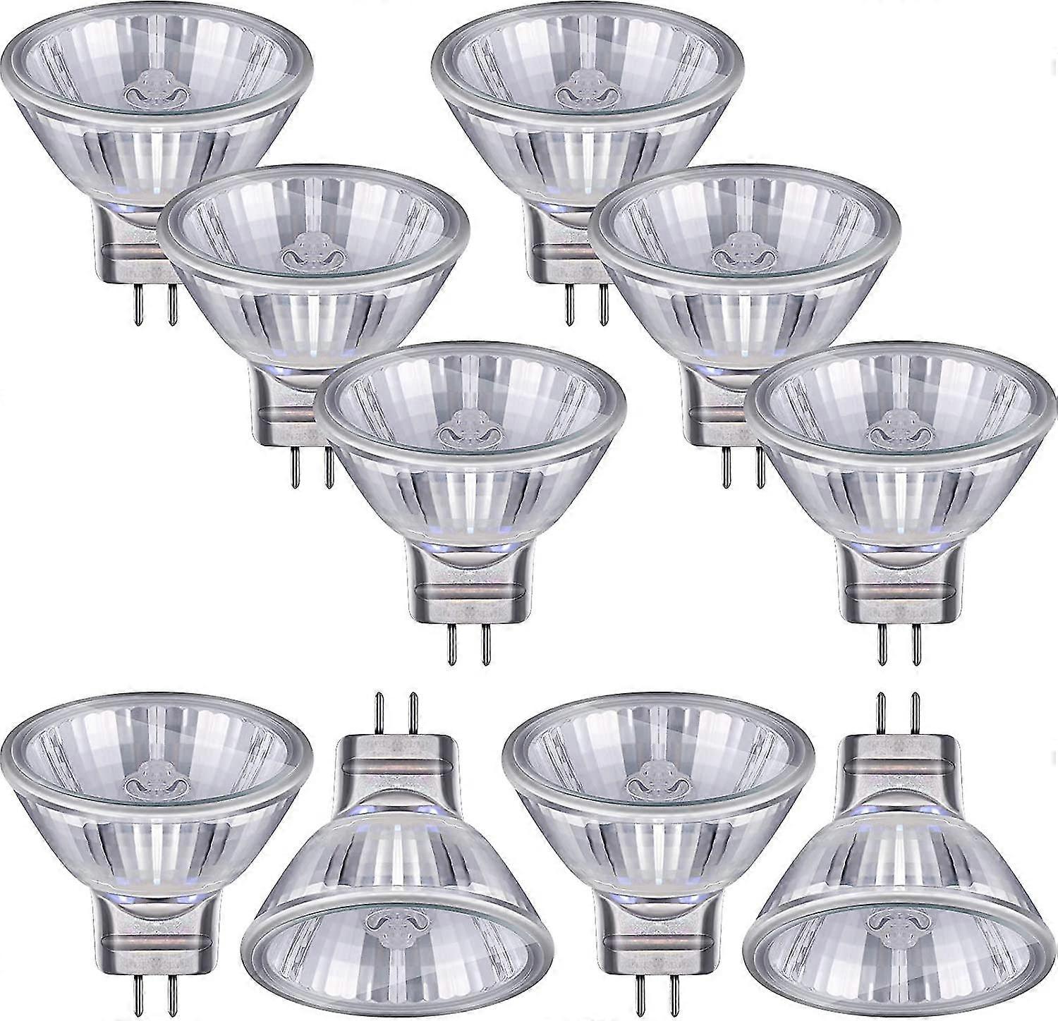 10pcs Tungsten Halogen Lamp Cups 12v Low Voltage Mr16 Quartz Halogen Spotlight Cups (35w)