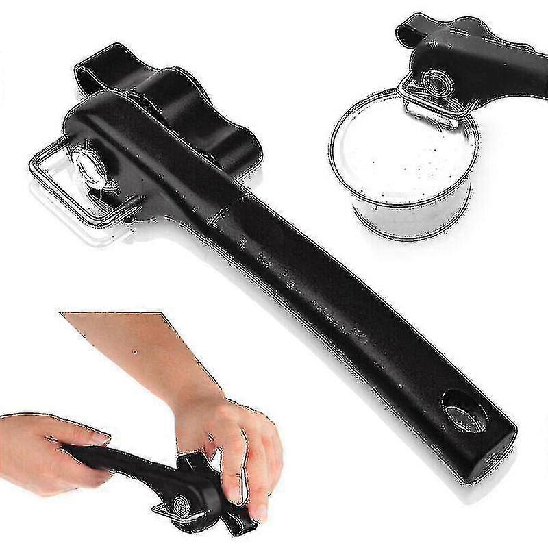 Manual Tin Can Opener Mafe Can Cut Mmooth Edge Mide Mtainless Mteel To