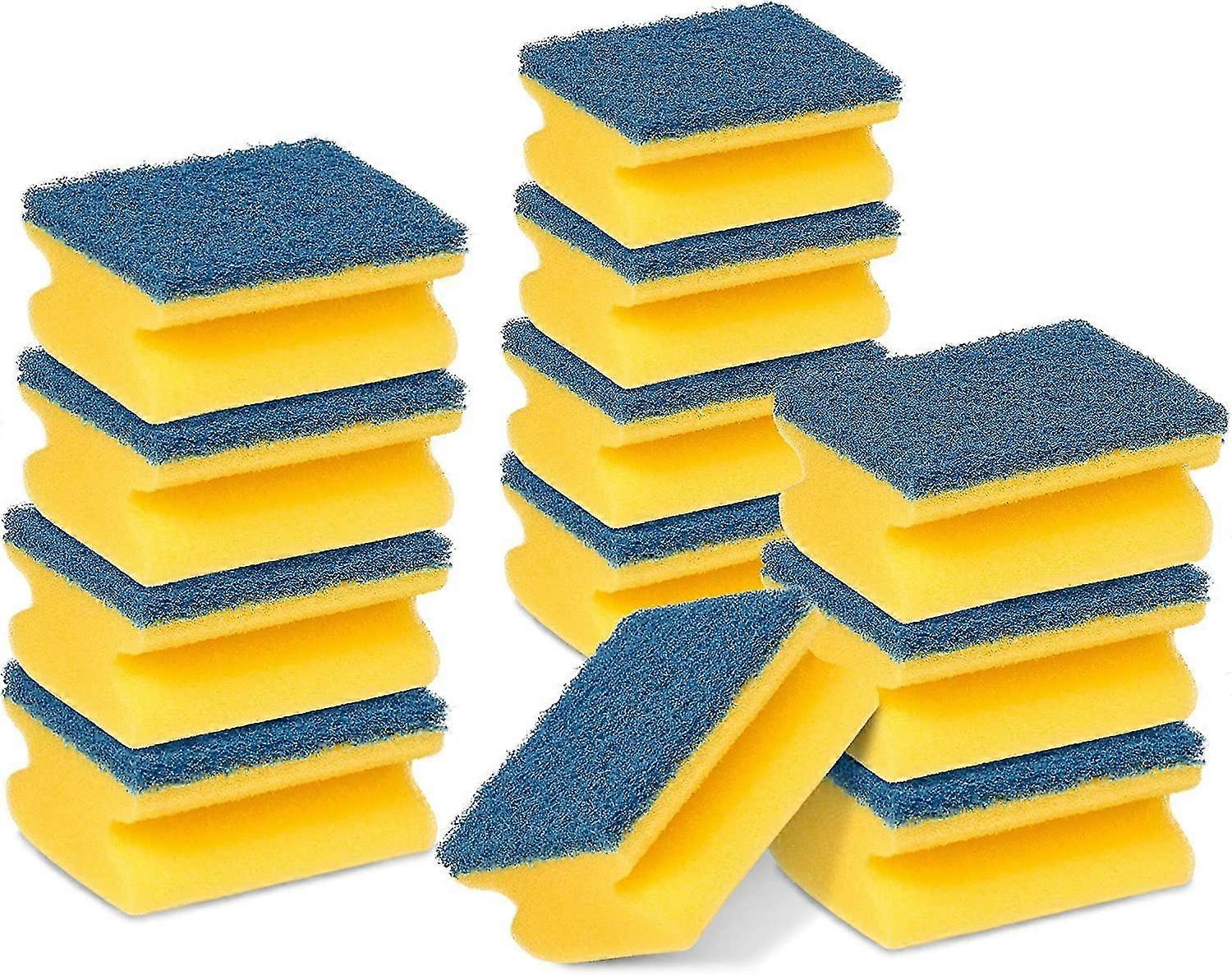 Delicate Scraping Sponge, 12 Per Pack - Non-scratch, For Cleaning Non-stick Utensils And Glass