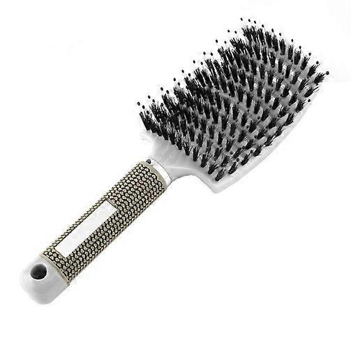 Boar Bristle Hair Brush    White1pcs)