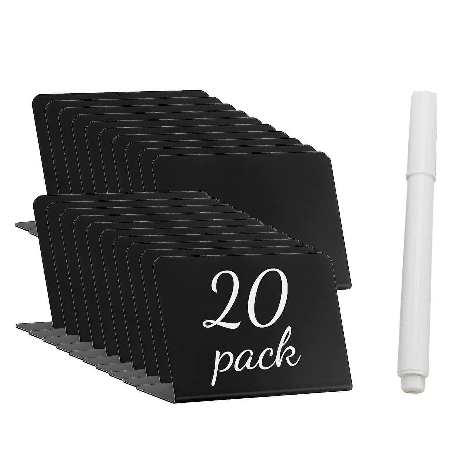 20 PCS Mini Double Sided Chalkboard Black Wood Chalkboard Message Boards