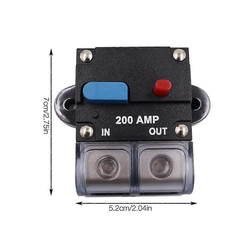 Auto Circuit Breaker 200A,12-48V DC Waterproof with Reset Switch