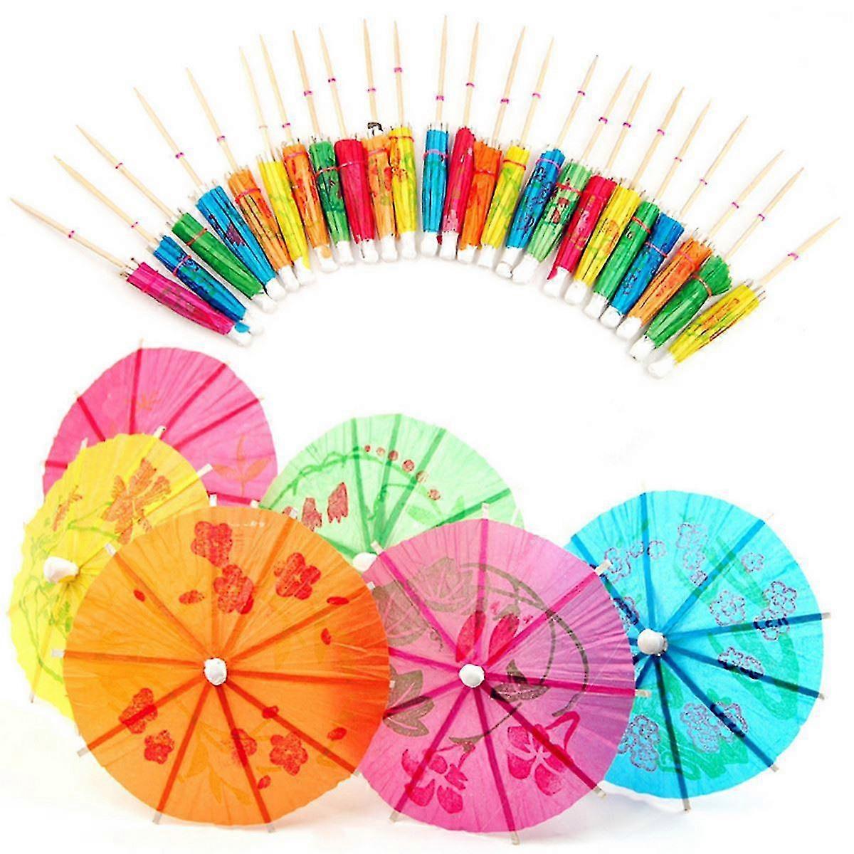 Cocktail Umbrellas For Drinks Colourful Pap