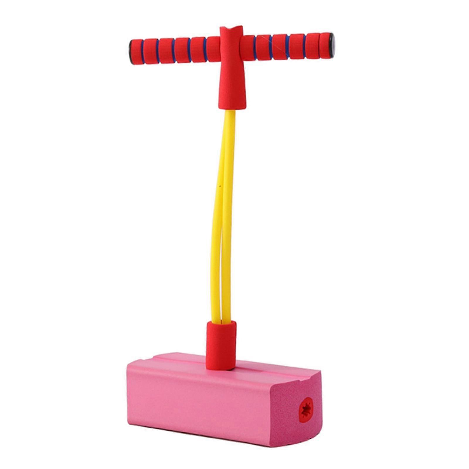 Durable Elastic Foam Pogo Jumper Bouncing Pogo Stick Toy Pink