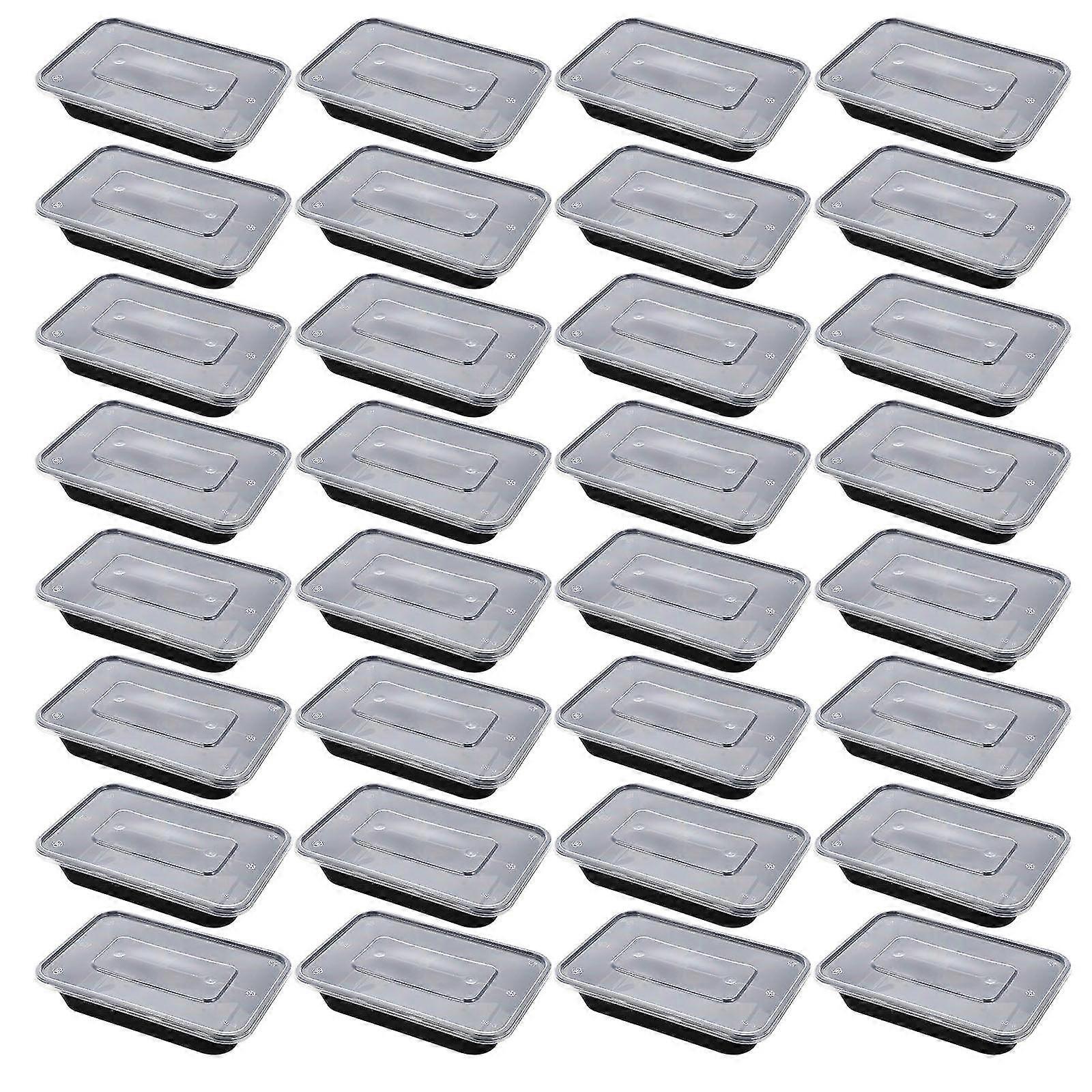 50 Pcs Plastic Container Lid Salad Box Take Out Containers Lids Meal Container Snack Box