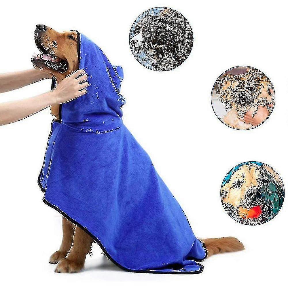 Pet Towel Dog Bathrobe Soft Super Absorbent Microfiber Dog Drying
